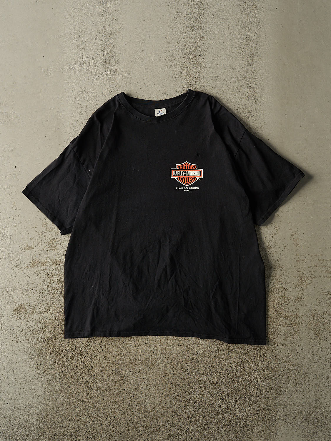 Vintage Y2K Black Harley Davidson Playa Del Carmen Mexico Tee (L/XL)
