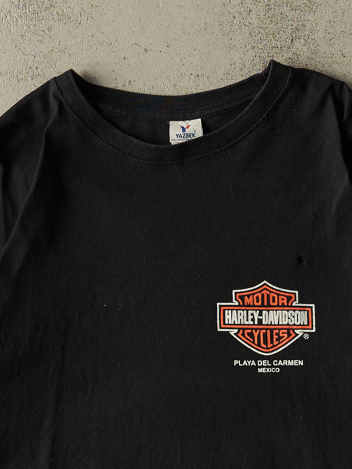 Vintage Y2K Black Harley Davidson Playa Del Carmen Mexico Tee (L/XL)