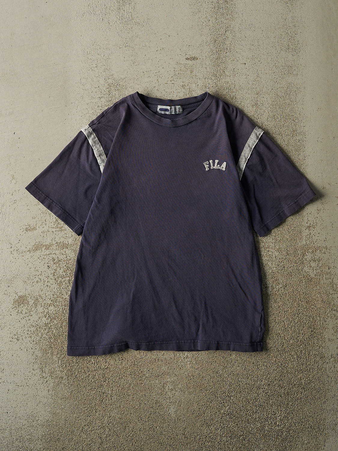 Vintage 90s Navy Blue Fila Embroidered Tee (S/M)