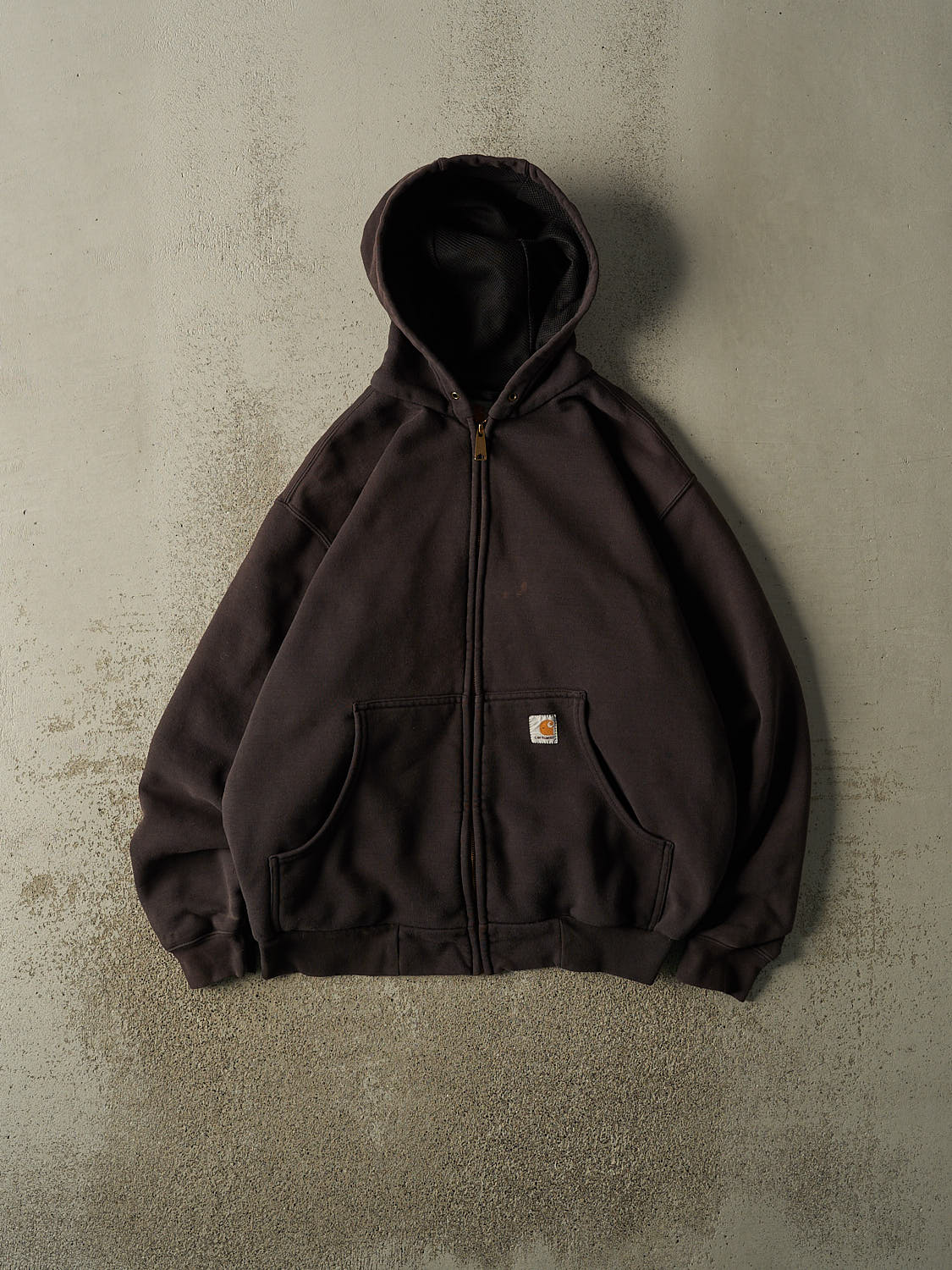 Vintage 90s Faded Black Carhartt Heavyweight Hoodie (L/XL)