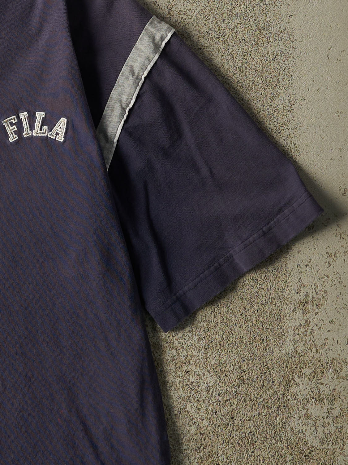 Vintage 90s Navy Blue Fila Embroidered Tee (S/M)