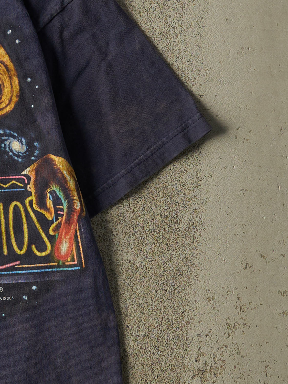 Vintage 90s Sun Faded Navy Universal Studios Hollywood ET Tee (XXS/XS)