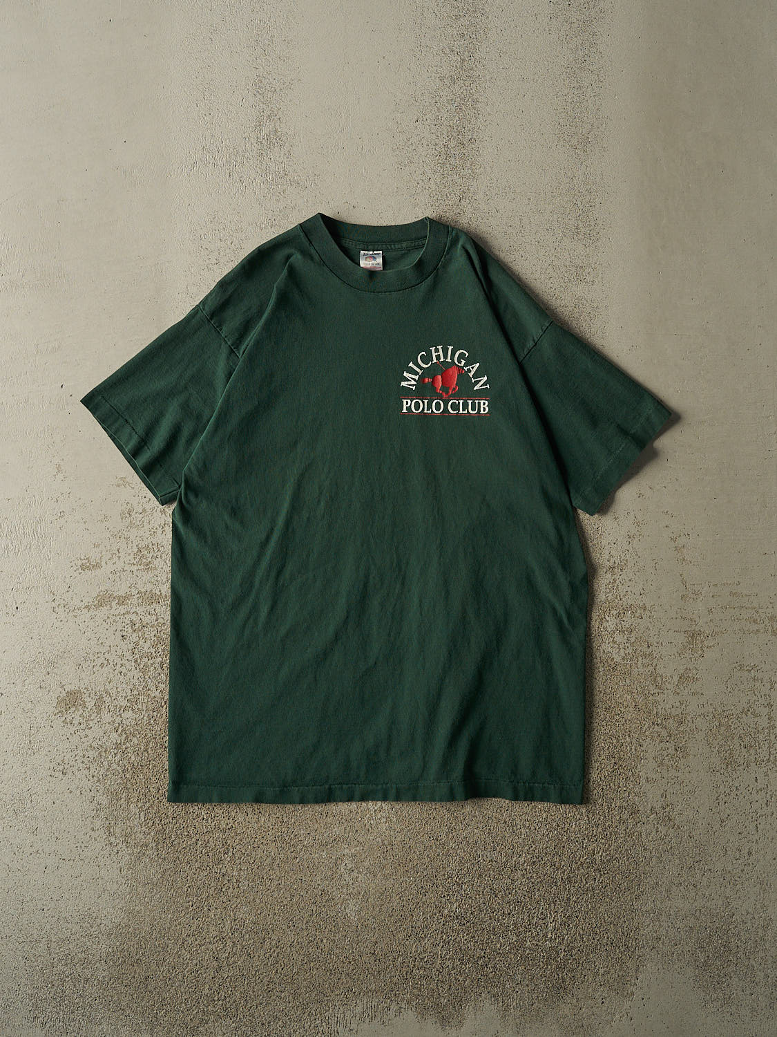 Vintage 80s Green Michigan Polo Club Single Stitch Tee (XL)