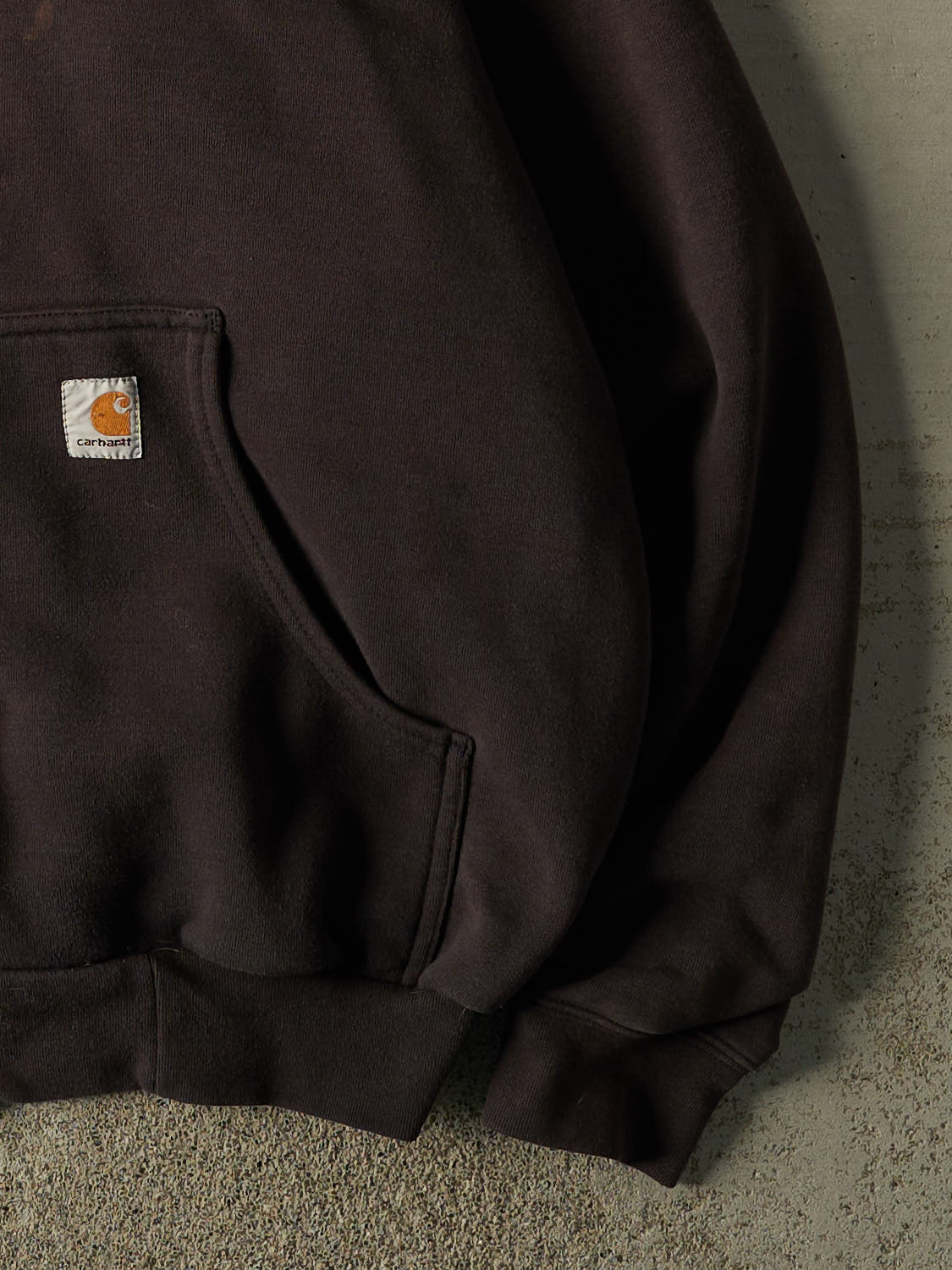 Vintage 90s Faded Black Carhartt Heavyweight Hoodie (L/XL)