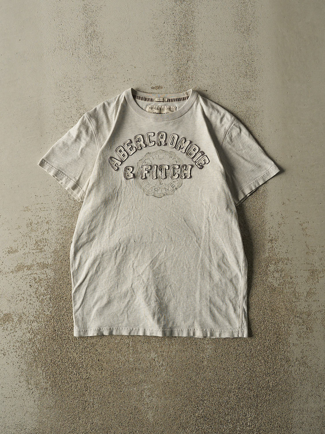 Vintage Y2K Heather Grey Abercrombie & Fitch Embroidered Tee (S/M)