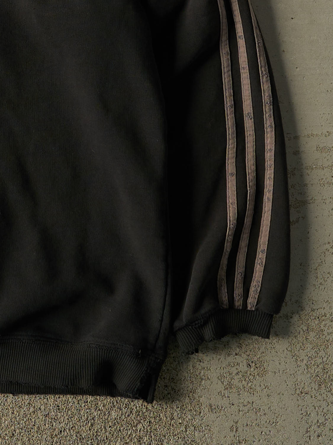 Vintage 90s Faded Black Adidas Embroidered Hoodie (S/M)