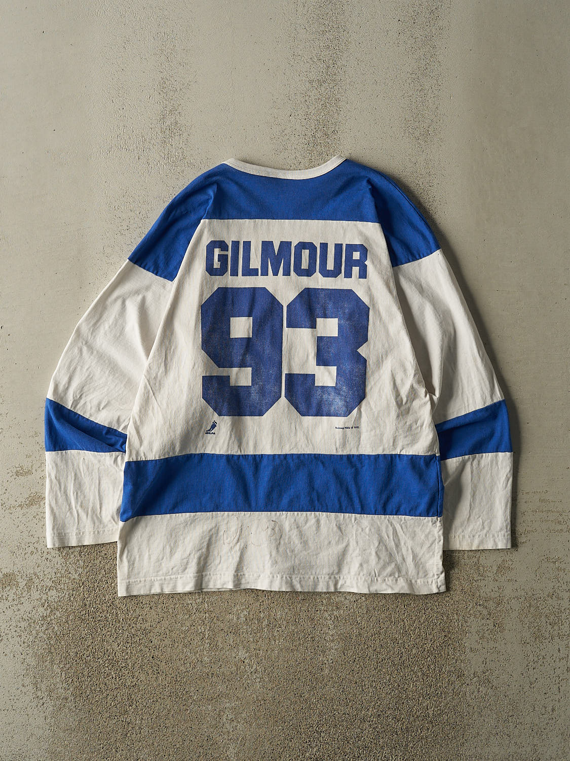 Vintage 90s White Toronto Maple Leafs #93 Doug Gilmour Autographed Long Sleeve Jersey (L/XL)