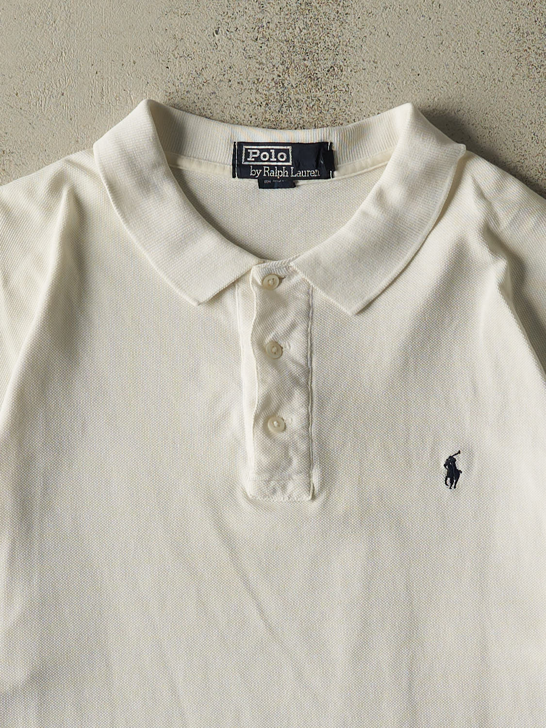 Vintage 90s White Polo Quarter Button Tee (XL/XXL)