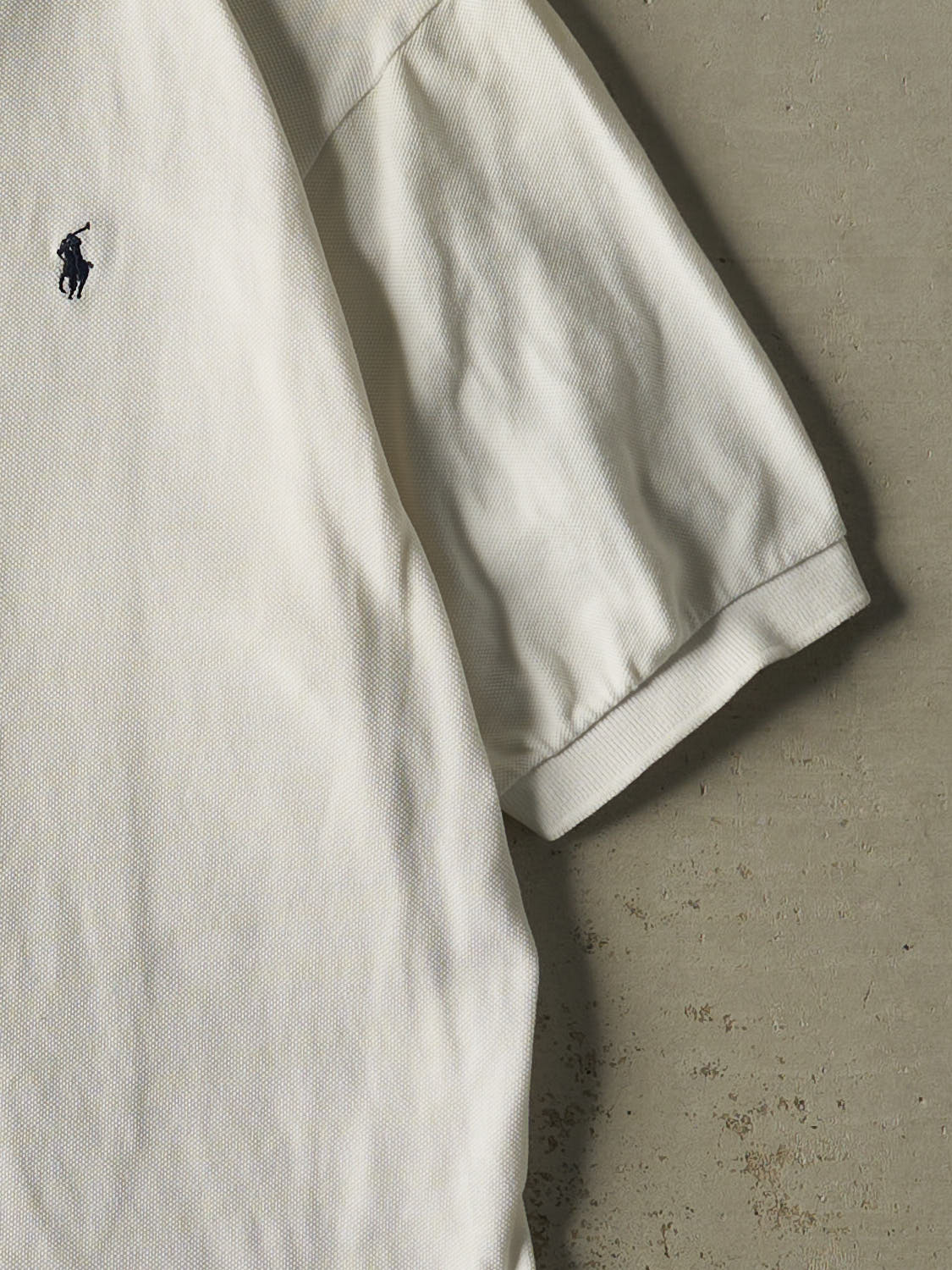 Vintage 90s White Polo Quarter Button Tee (XL/XXL)