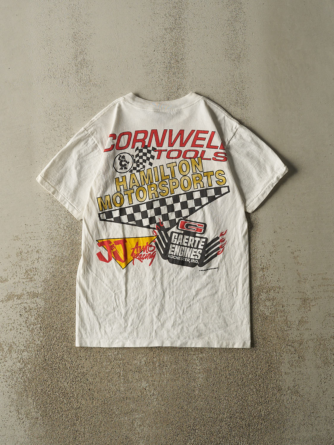 Vintage 95' White Danny Lasoski Autographed Racing Tee (S/M)
