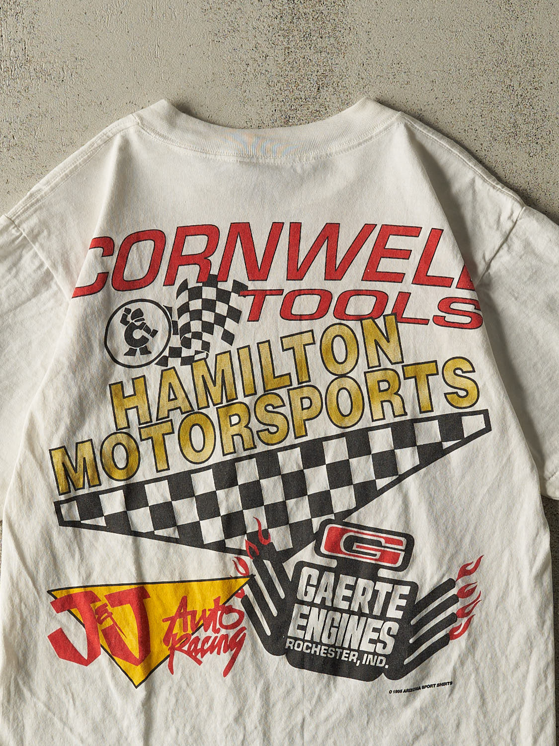 Vintage 95' White Danny Lasoski Autographed Racing Tee (S/M)