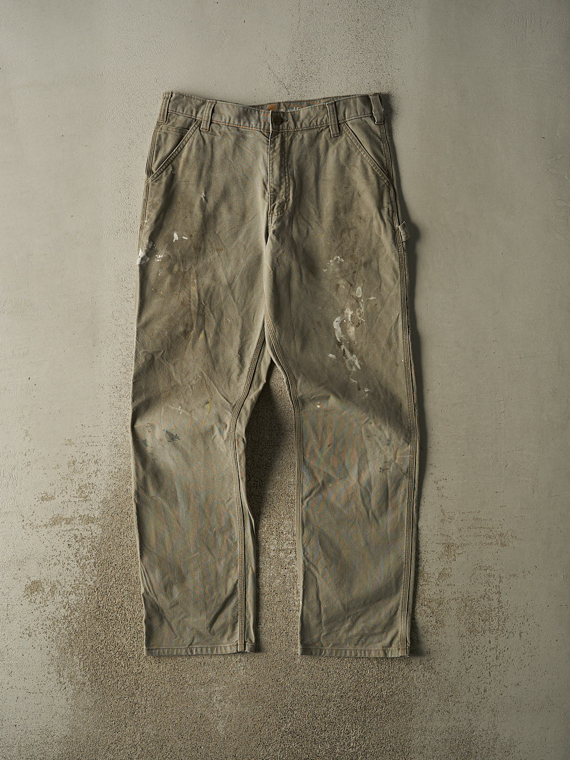 Vintage Y2K Beige Carhartt Carpenter Pants (35x35)