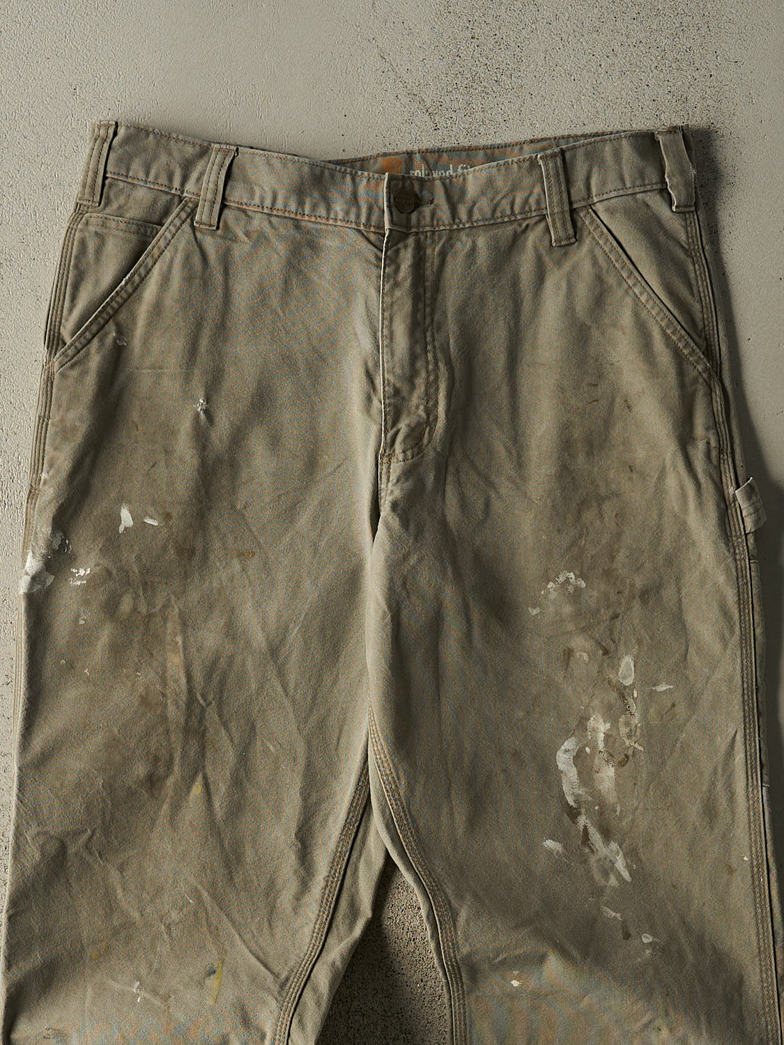 Vintage Y2K Beige Carhartt Carpenter Pants (35x35)