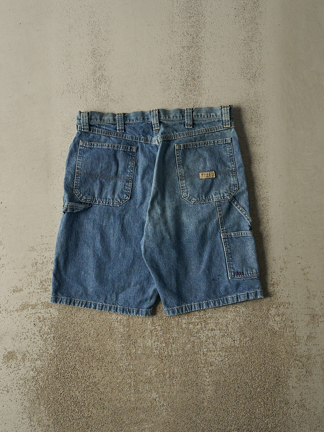 Vintage 90s Mid Wash Wrangler Carpenter Jorts (34x10)