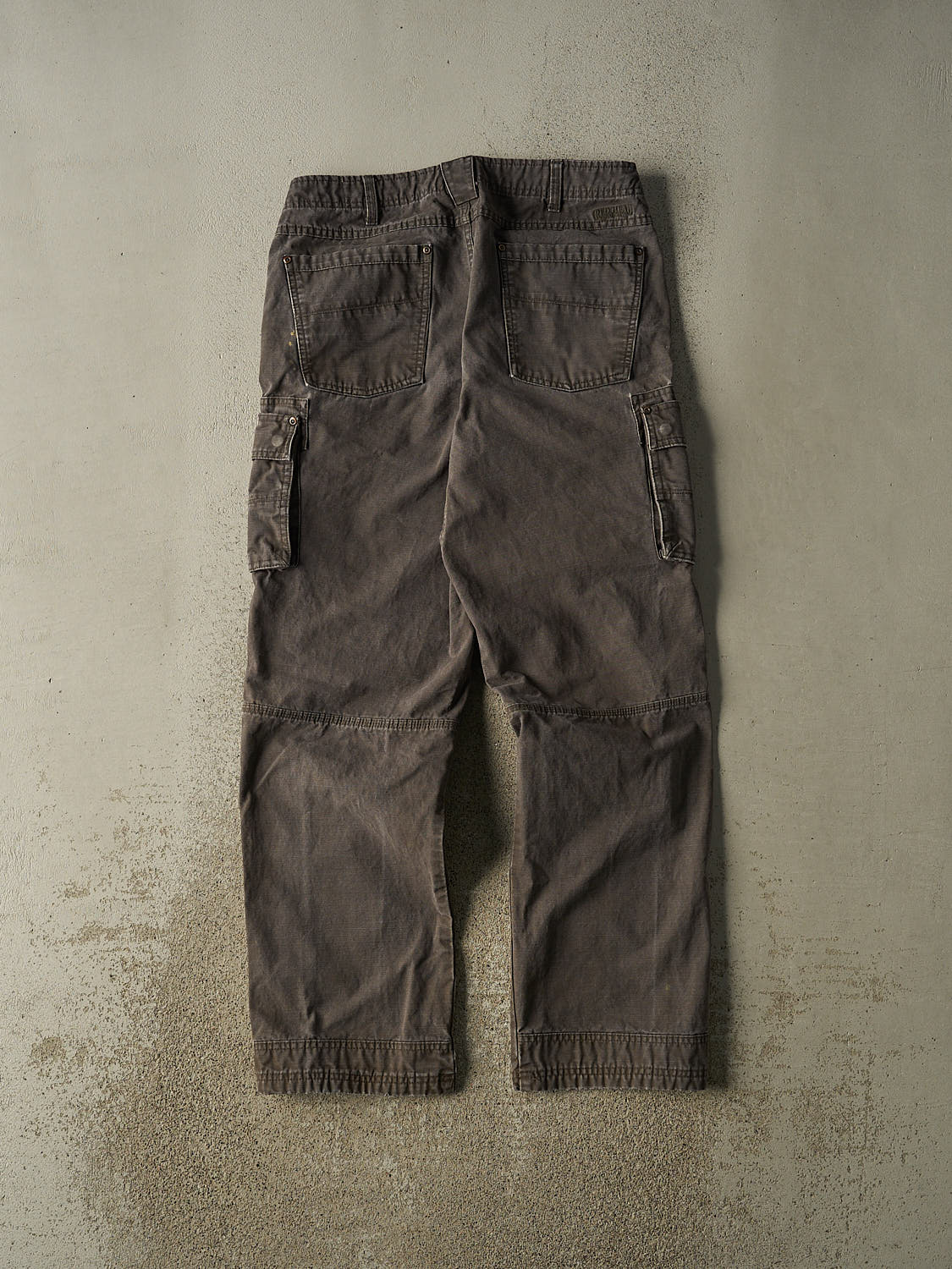 Vintage Y2K Grey Red Head Ripstop Cargo Pants (34x31.5)