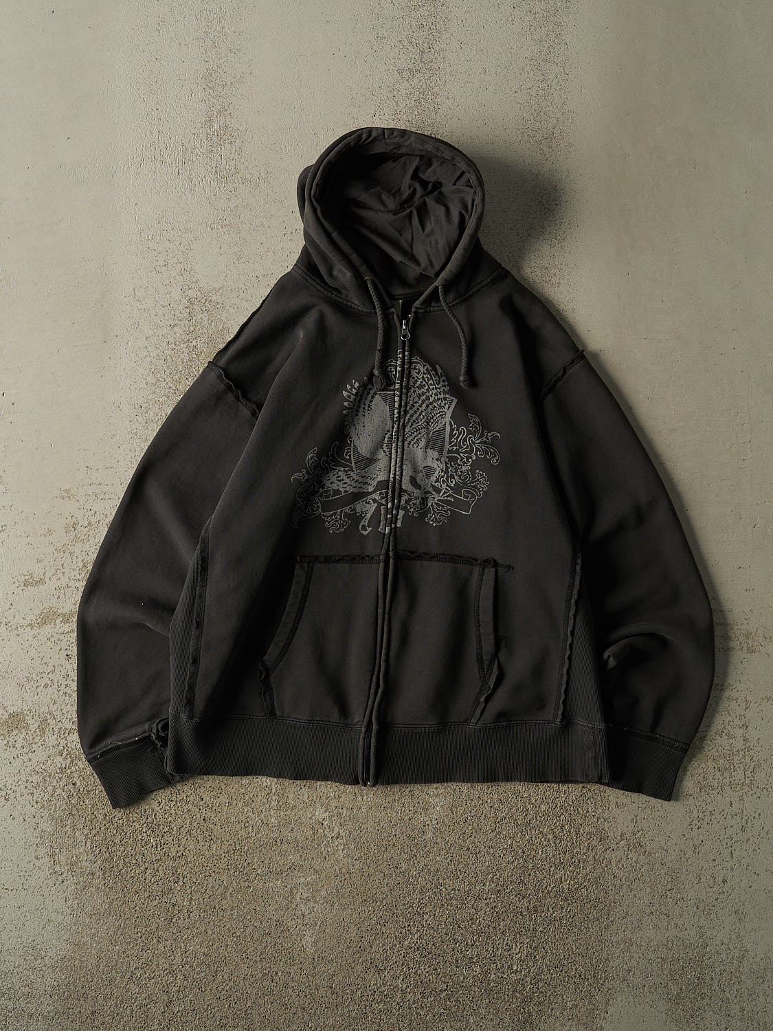 Vintage Y2K Black 725 Zip Up Hoodie (M/L)