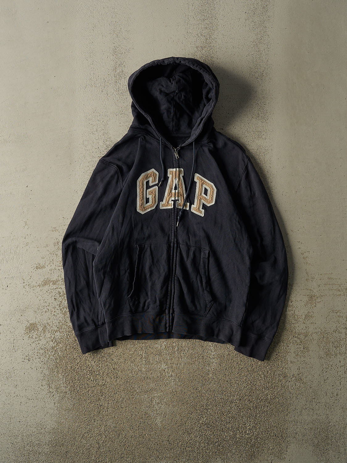 Vintage 90s Navy Blue Gap Zip Up Hoodie (S/M)