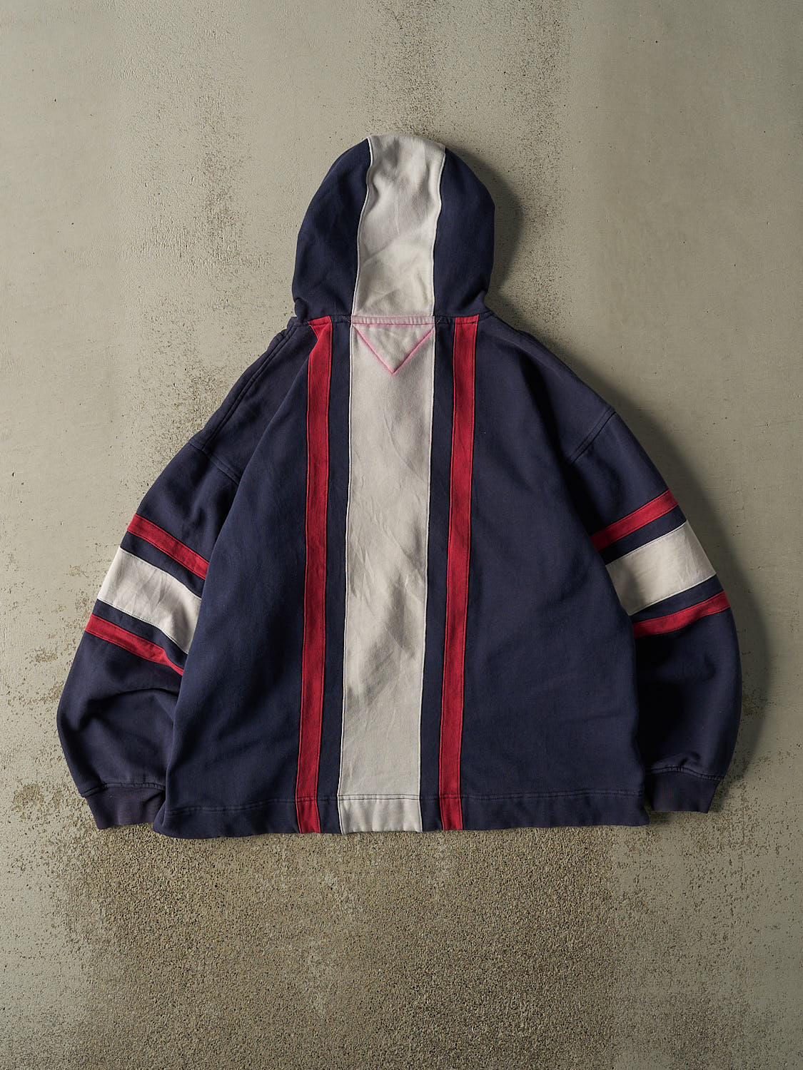 Vintage 90s Navy Blue Tommy Hilfiger Quarter Zip Hoodie (XL/XXL)