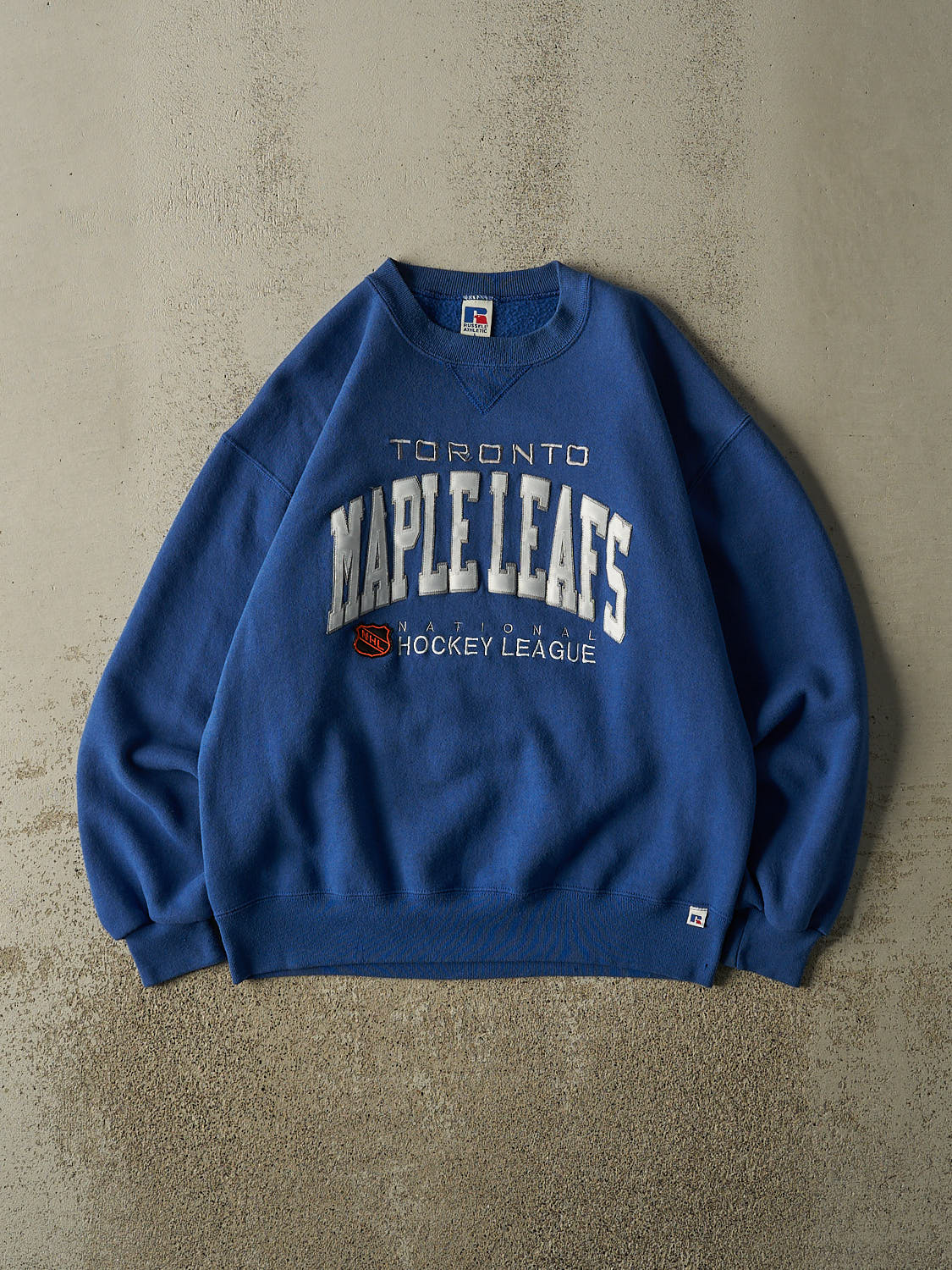 Vintage 90s Blue Russell Athletic Toronto Maple Leafs Crewneck (M/L)