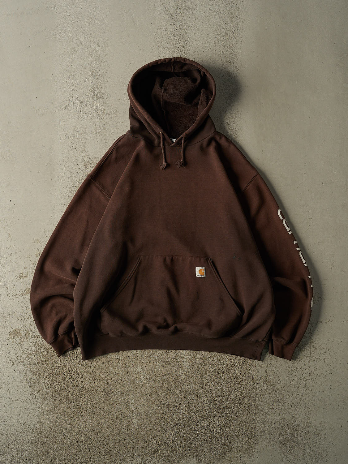 Vintage 90s Sun Faded Brown Carhartt Hoodie (XXL)