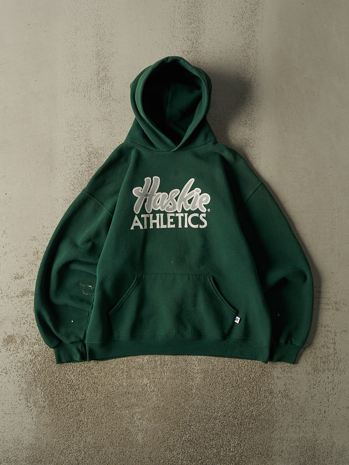 Vintage Y2K Green Russell Athletic Huskie Athletics Hoodie (M/L)
