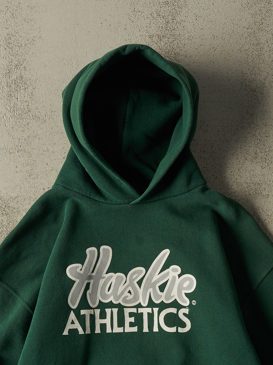 Vintage Y2K Green Russell Athletic Huskie Athletics Hoodie (M/L)