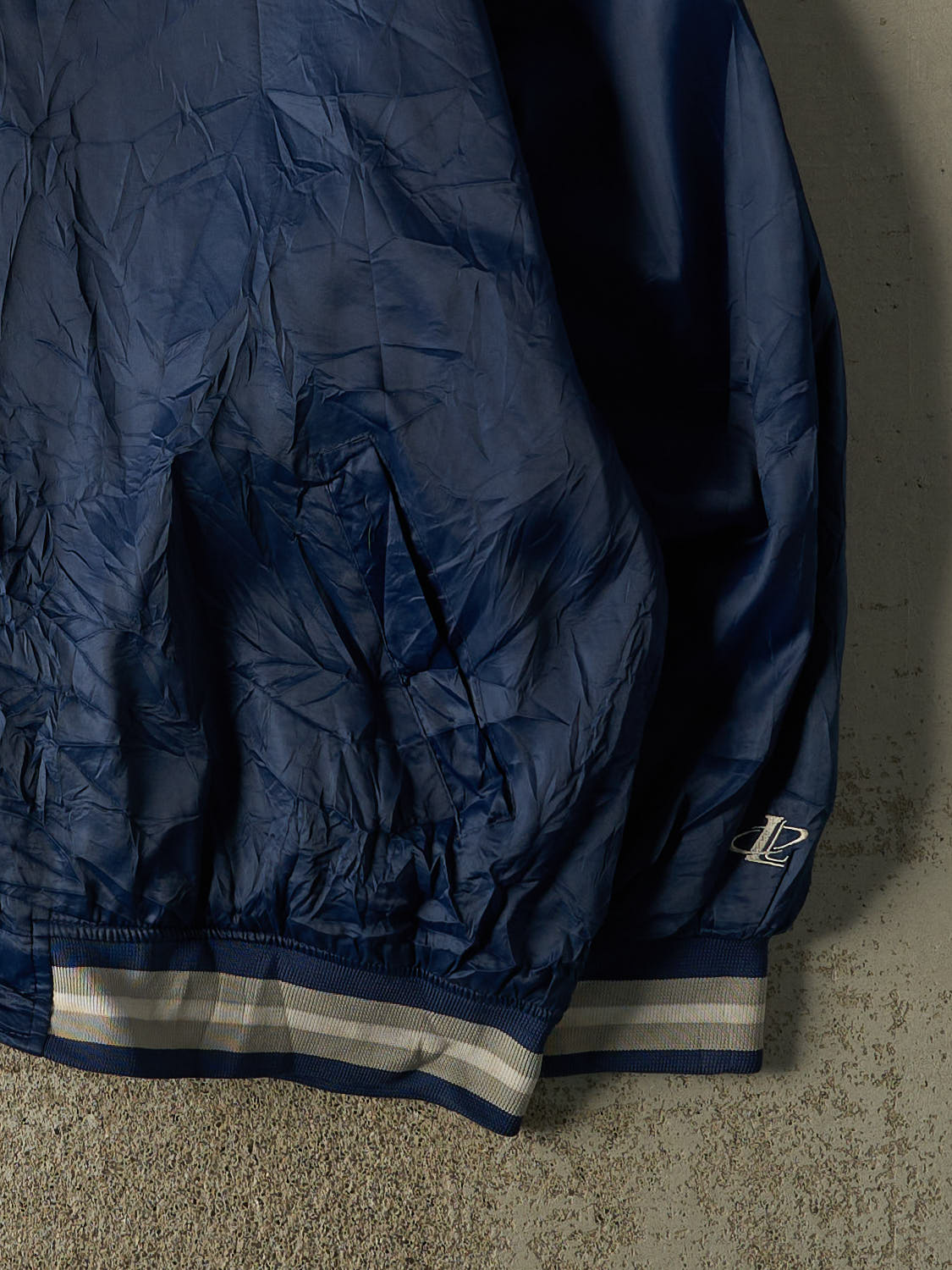 Vintage 90s Navy Blue Dallas Cowboys Nylon Bomber Jacket (XXL/XXXL)
