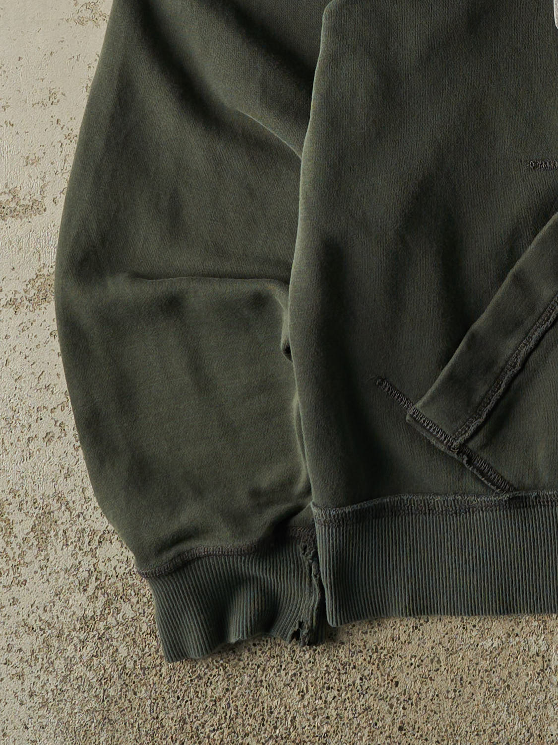 Vintage Y2K Green Abercrombie & Fitch Zip Up Hoodie (L)