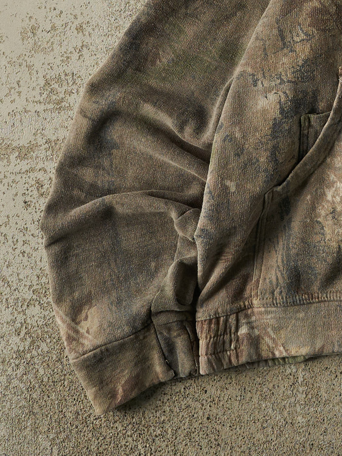 Vintage 90s Camo Zip Up Hoodie (M)