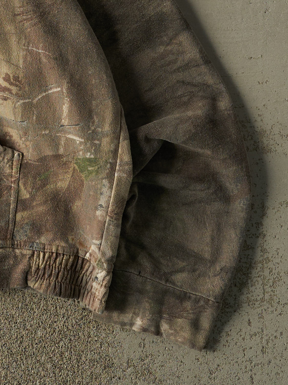 Vintage 90s Camo Zip Up Hoodie (M)