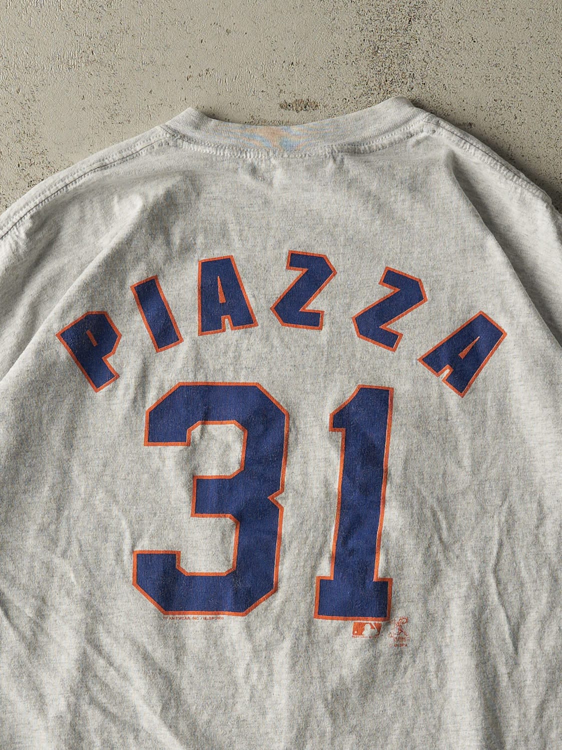 Vintage 00' Heather Grey New York Mets #31 Mike Piazza Tee (XL/XXL)