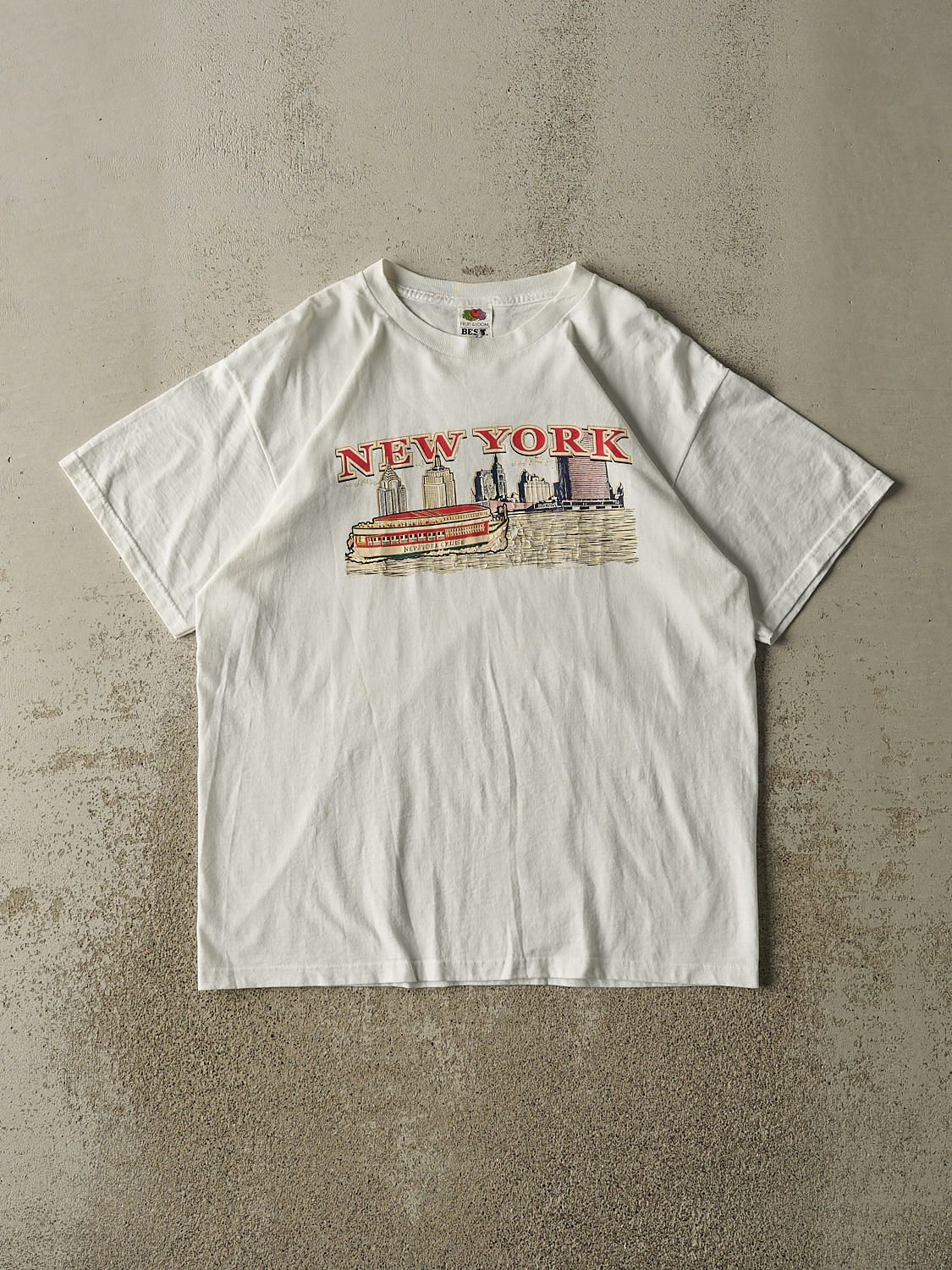 Vintage 90s White New York Tee (L/XL)