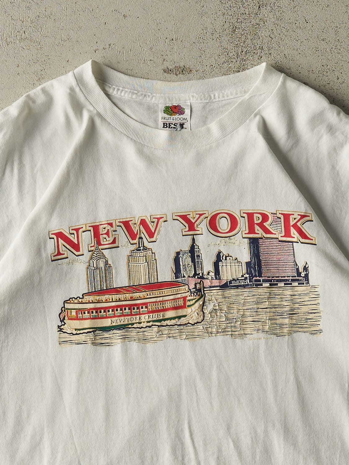Vintage 90s White New York Tee (L/XL)