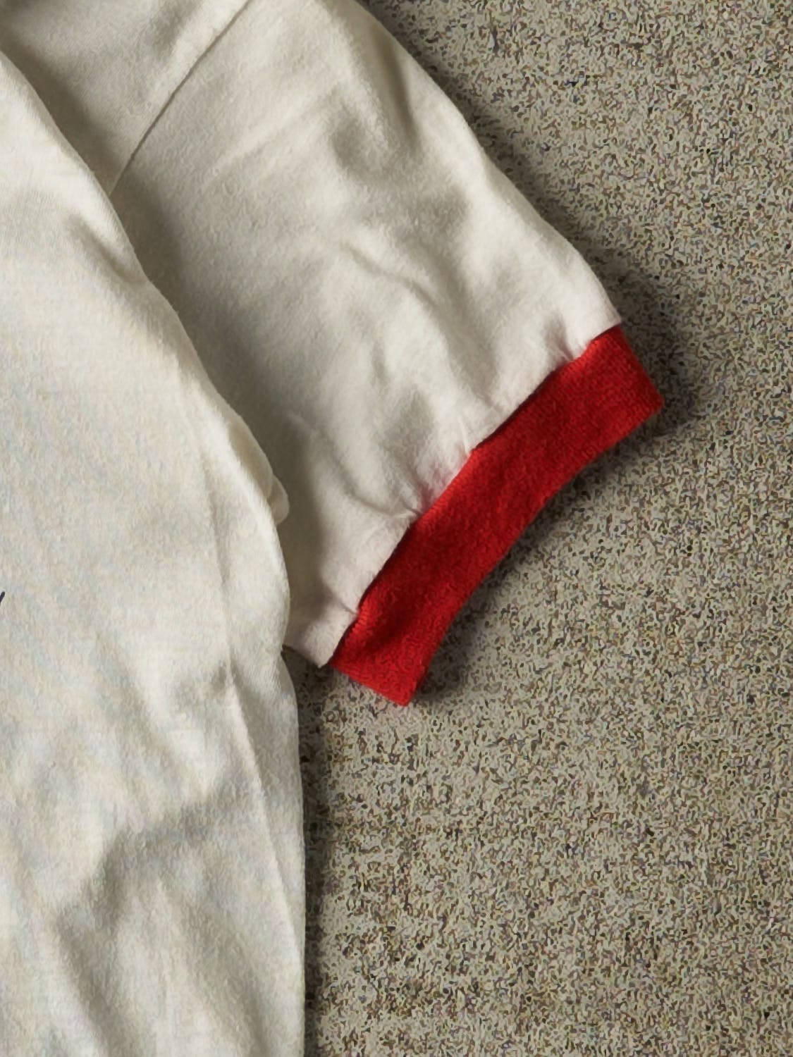 Vintage 80s White Run For Liberty Baby Ringer Tee (XXS)