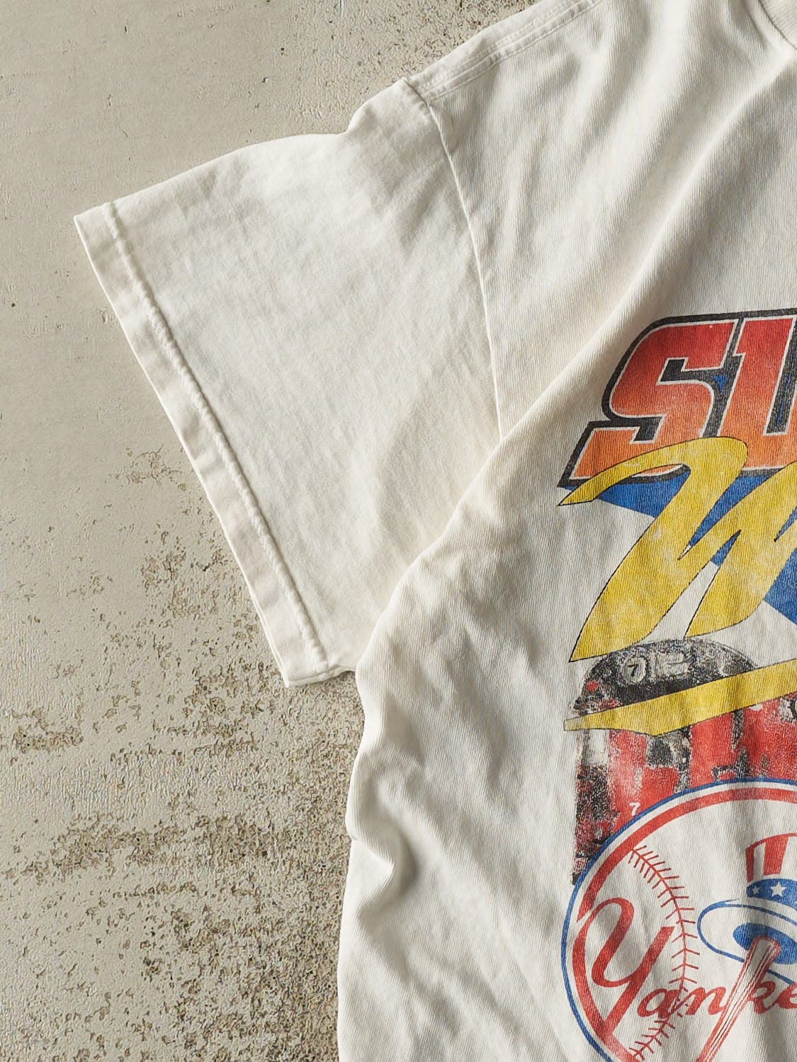Vintage 00' White New York Yankees & Mets Subway Series Tee (L)