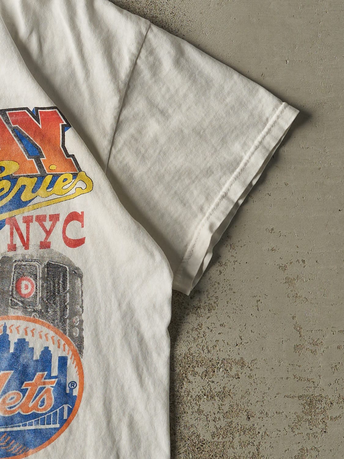 Vintage 00' White New York Yankees & Mets Subway Series Tee (L)