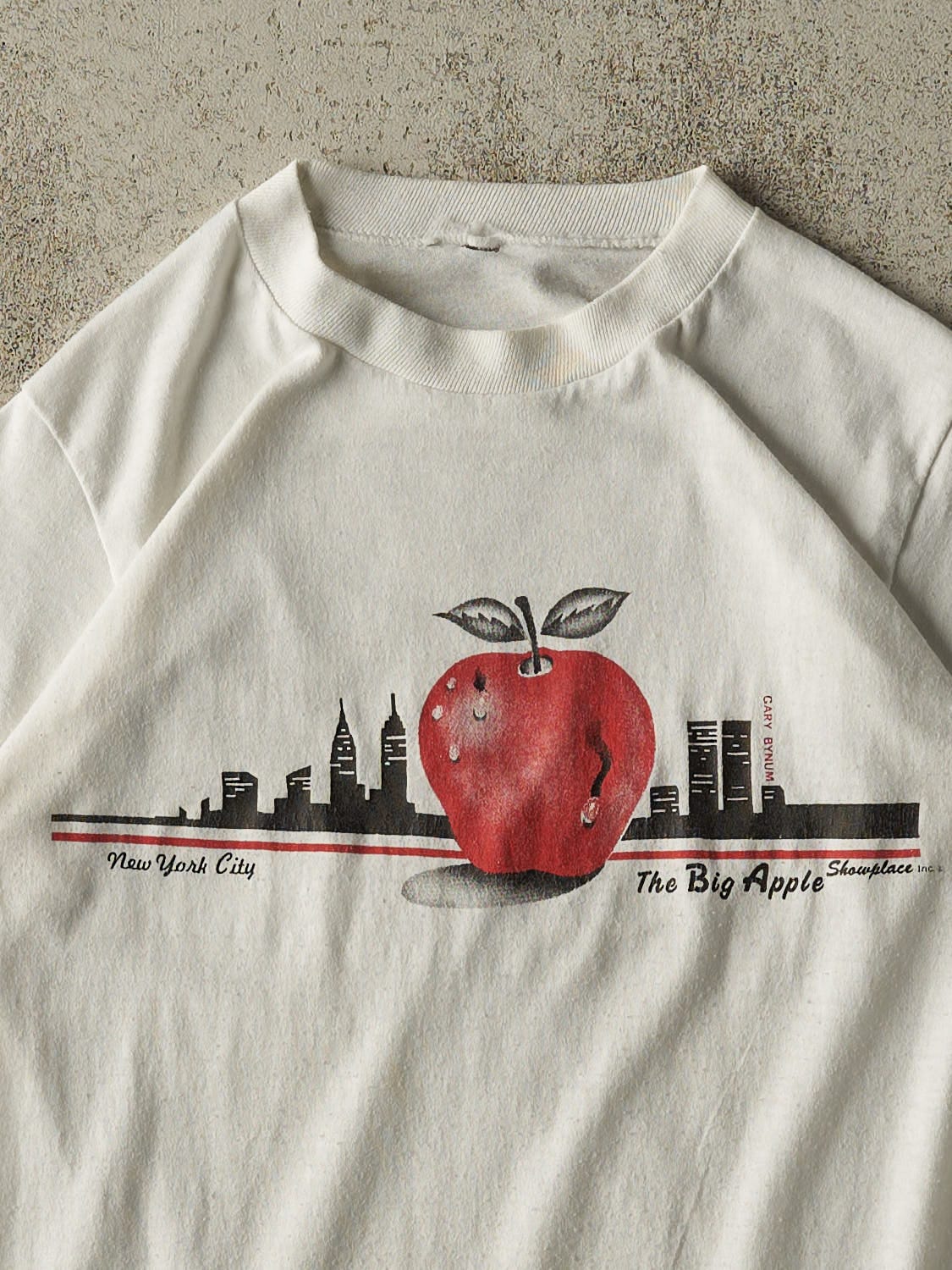 Vintage 80s White New York City The Big Apple Baby Tee (XXS/XS)