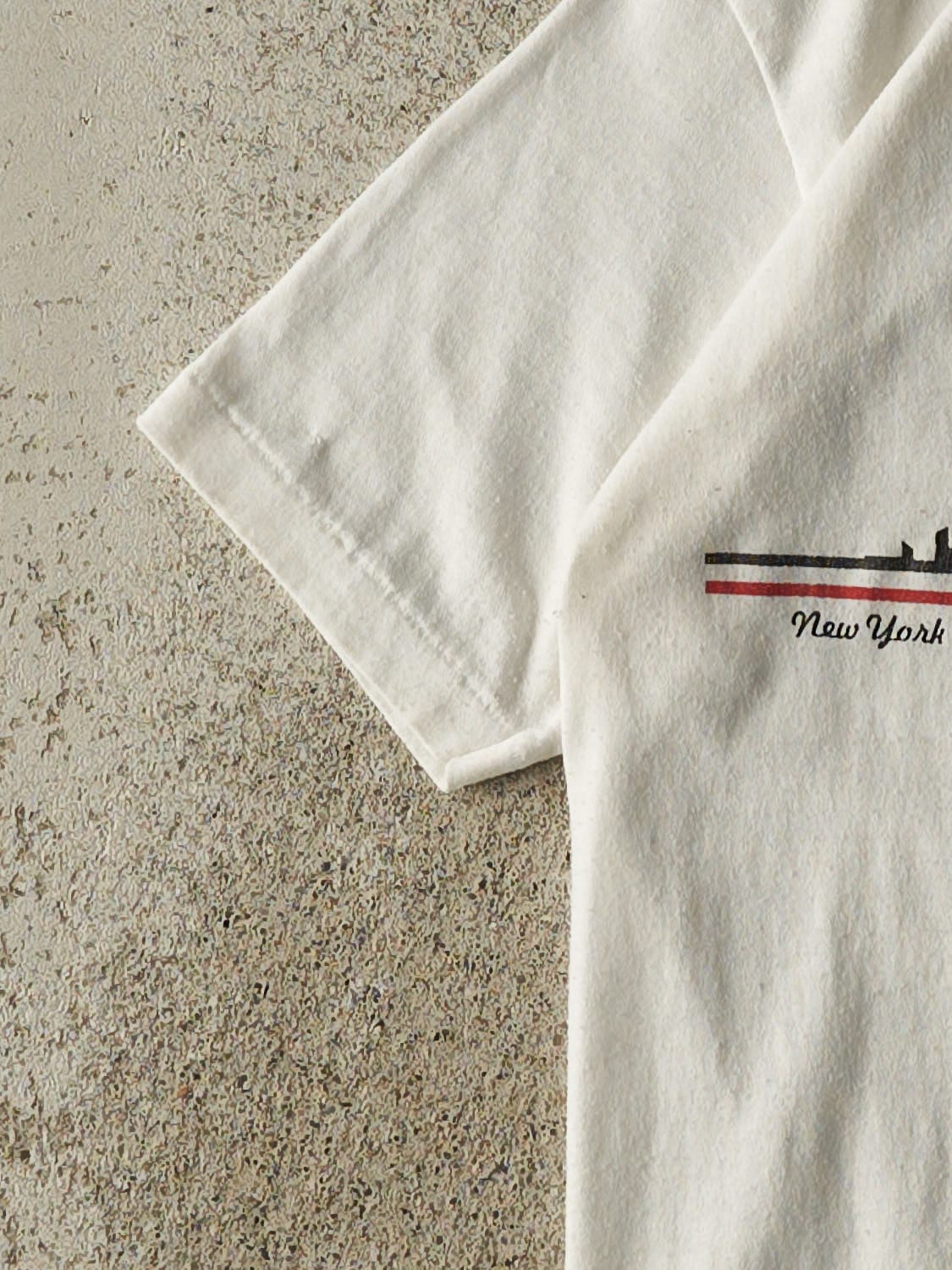 Vintage 80s White New York City The Big Apple Baby Tee (XXS/XS)