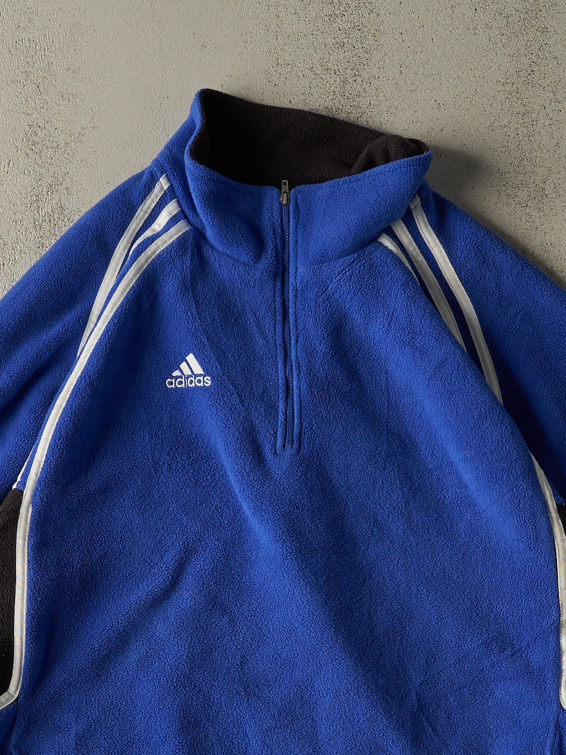 Vintage 90s Blue Adidas Quarter Zip Fleece (XXXL)