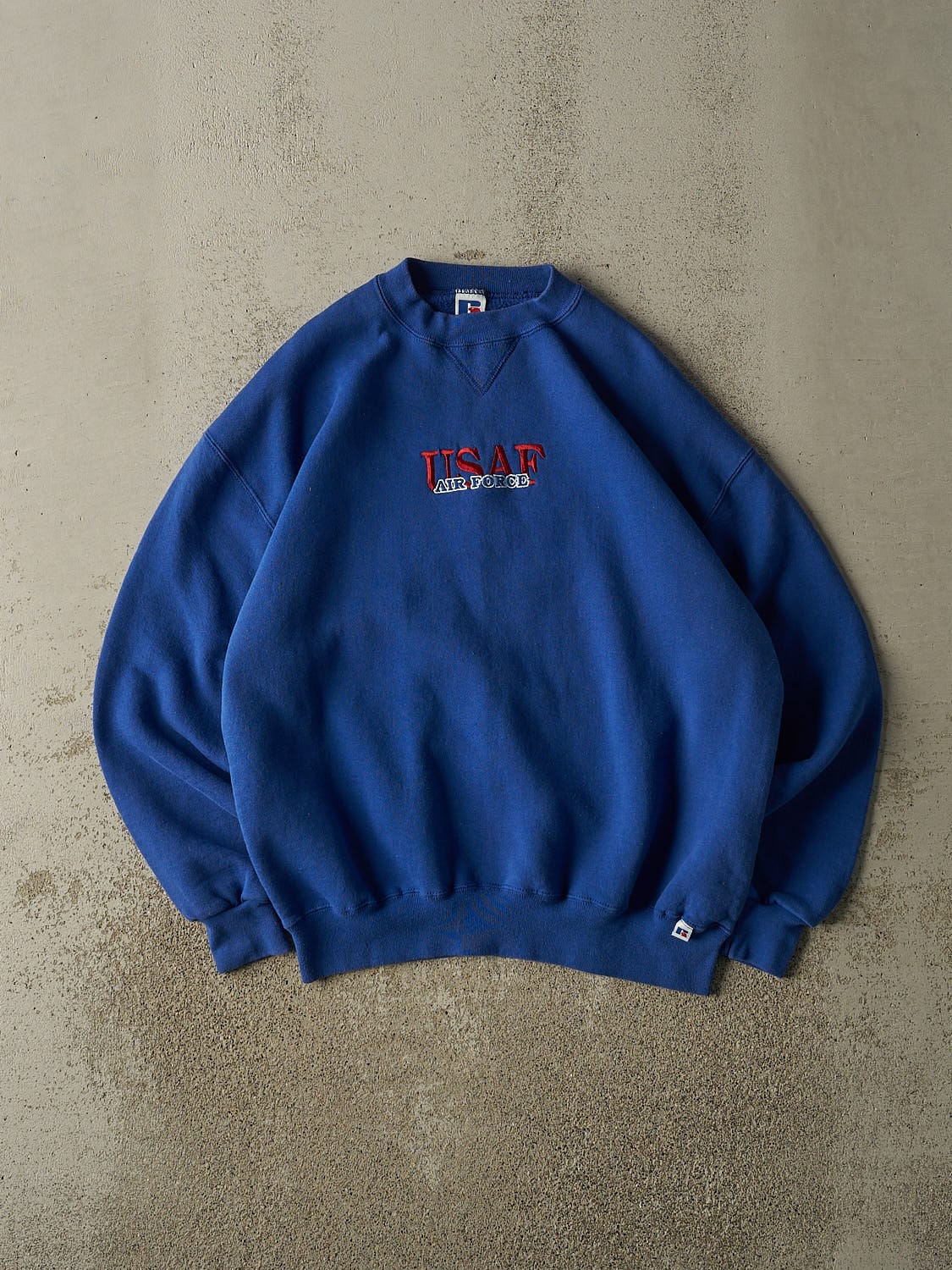 Vintage 90s Blue Russell Athletic USAF Air Force Crewneck (L/XL)