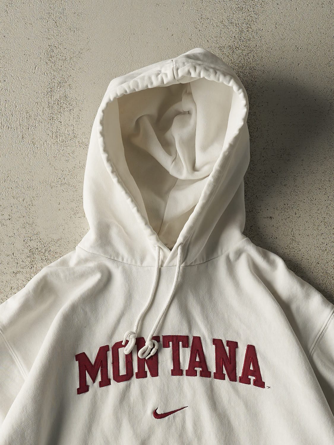 Vintage Y2K White Nike Middle Swoosh Montana Hoodie (L/XL)