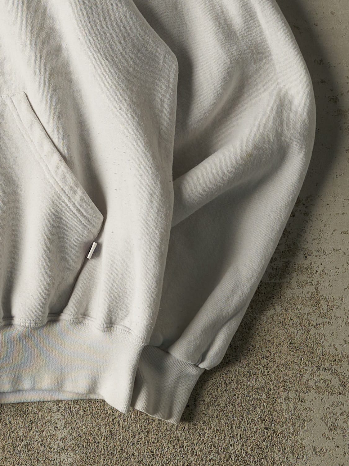 Vintage 90s White Russell Athletic Blank Zip Up Hoodie (S/M)