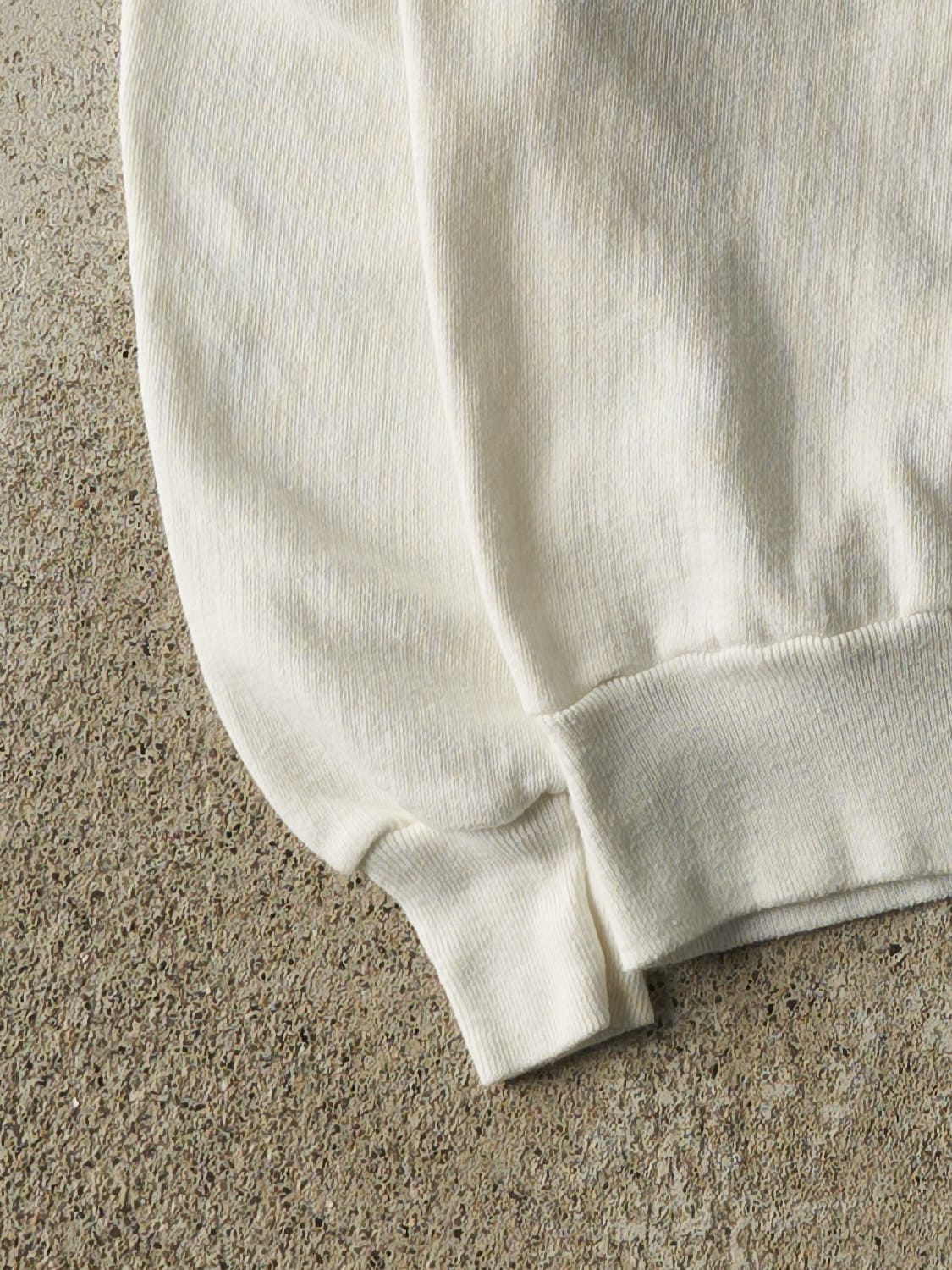 Vintage 80s White University of Guelph Crewneck (XXS/XS)
