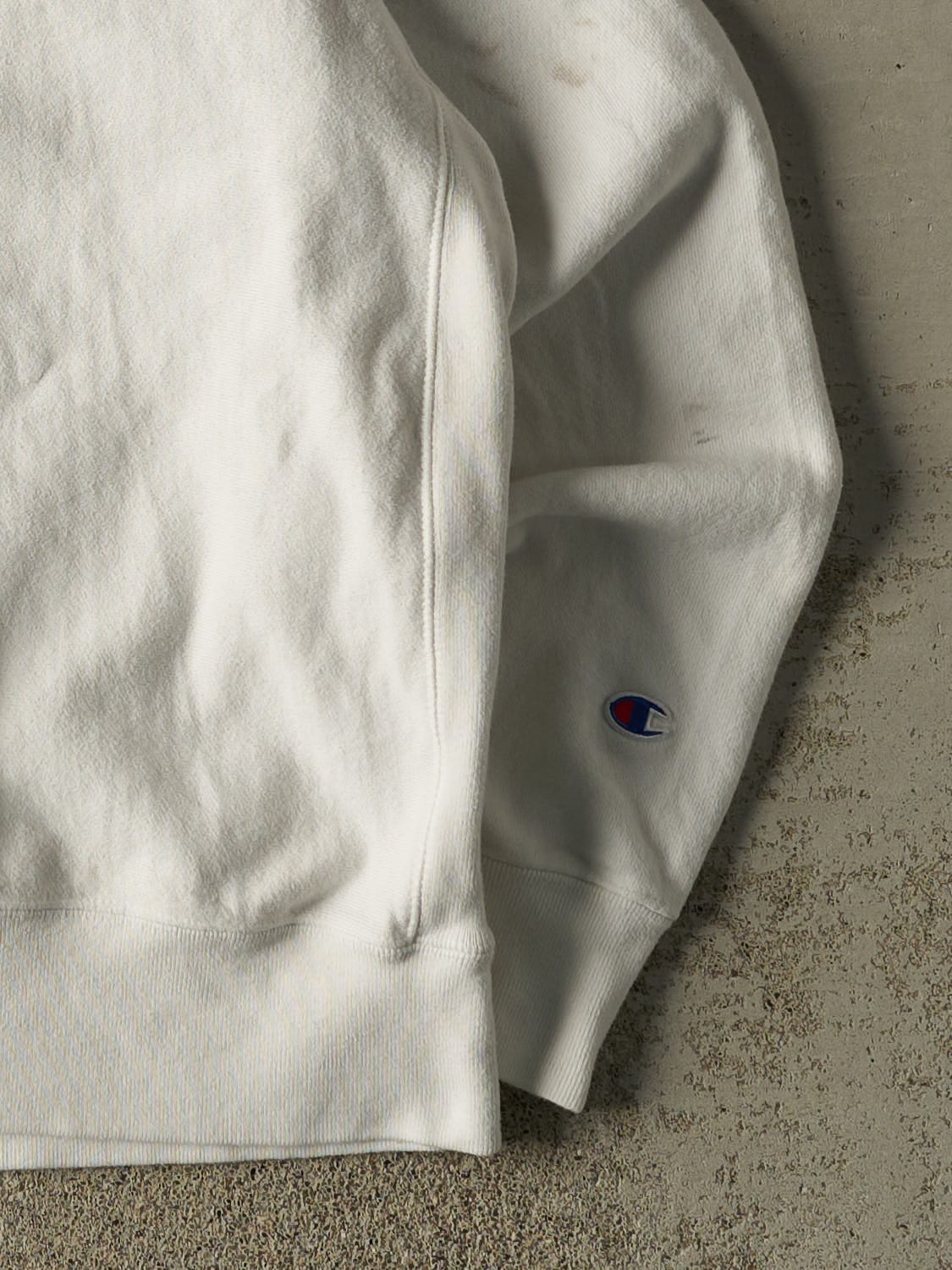 Vintage Y2K White Champion Reverse Weave Hornet Volleyball Crewneck (XL)