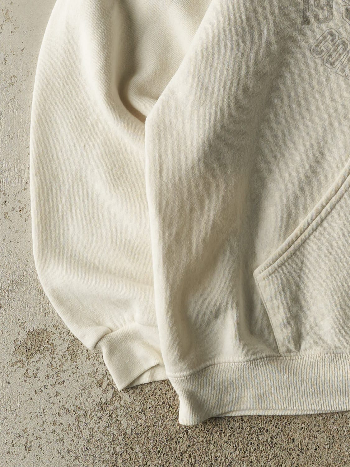 Vintage Y2K Beige Russell Athletic Quarter Zip Hoodie (M/L)