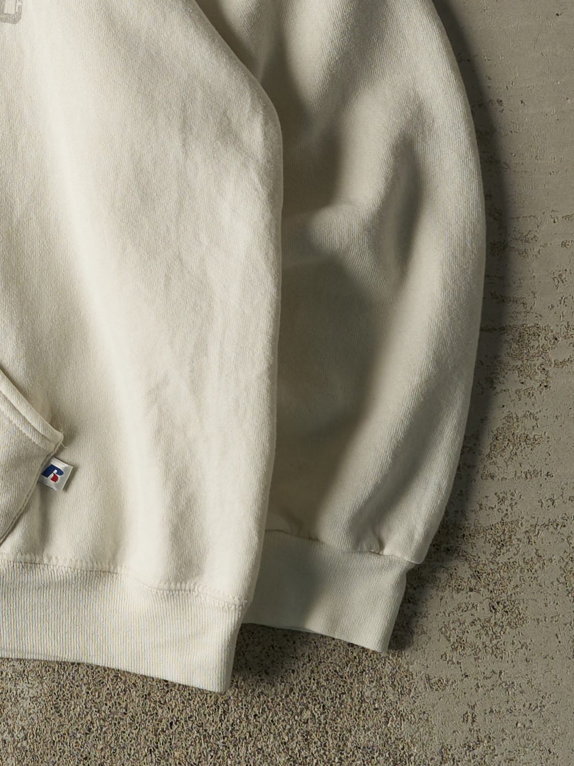 Vintage Y2K Beige Russell Athletic Quarter Zip Hoodie (M/L)