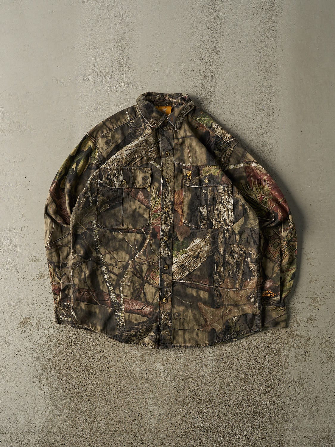 Vintage 90s Camo Mossy Oak x Browning Button Up Long Sleeve (L/XL)