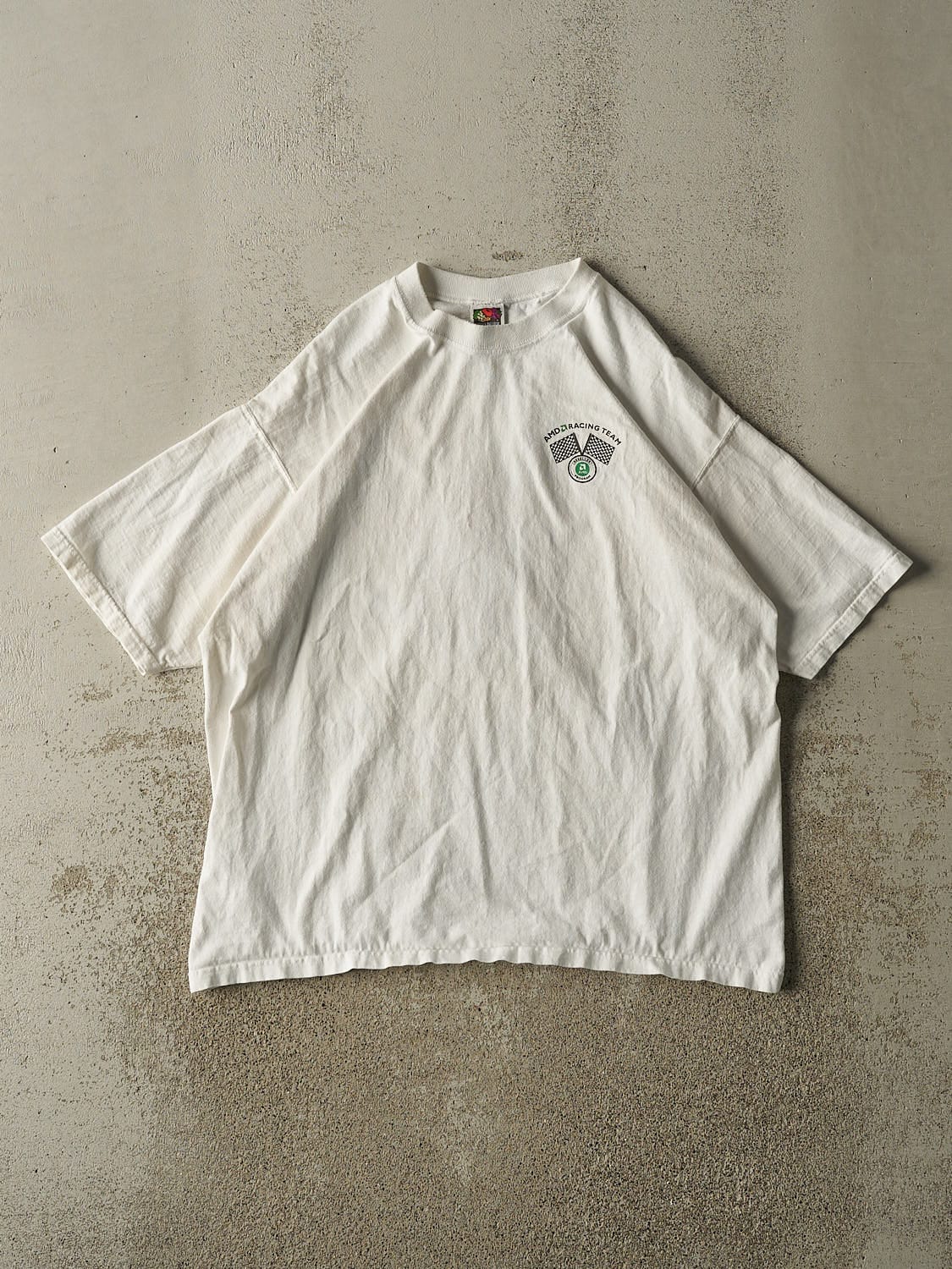 Vintage 90s White AMD Racing Team Tee (L/XL)