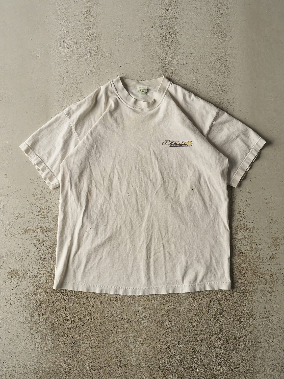 Vintage 90s White Ocean Adventures Tee (L/XL)