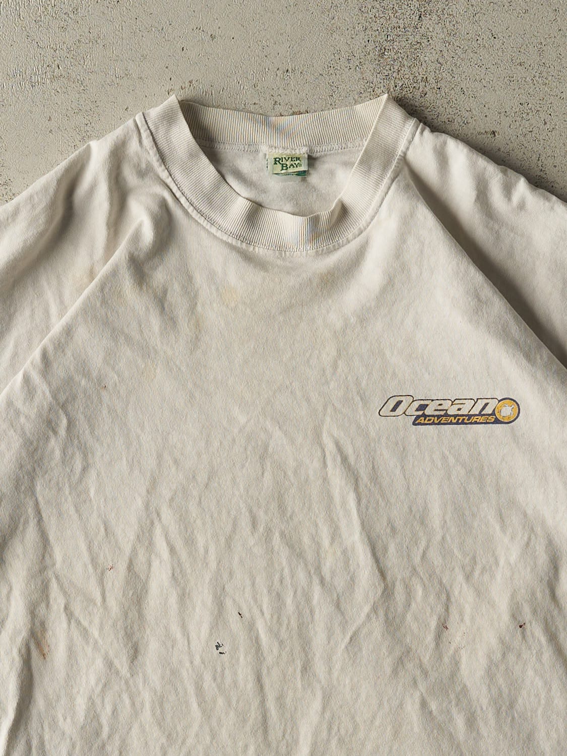 Vintage 90s White Ocean Adventures Tee (L/XL)